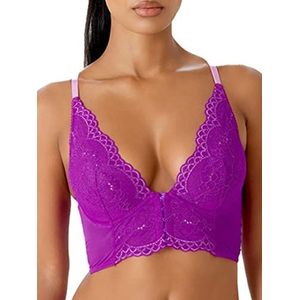 Gossard Superboost Lace Deep V Bralet Plunge BH voor dames, synthetisch, orchidee, 34E, Orchidee, 75F