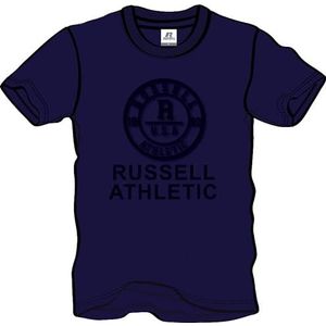 RUSSELL ATHLETIC Katoenen T-shirt voor heren, blauw, S