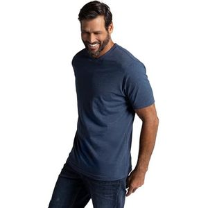 JP 1880 - Heren V T-shirt - Blue Sage Melange - Maat 8XL