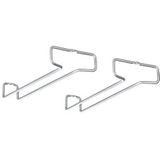 Metaltex 364922039 Rail wijnglashouder set van 2 polytherm, coating, grijs, 26 x 11 x 4 cm