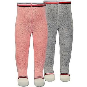 Tommy Hilfiger Uniseks Baby Global Stripe Tights, roze/gebroken wit, 74/80 cm