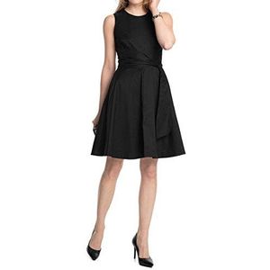 ESPRIT Collection Dames A-lijn jurk met zijdeachtige glans, zwart (black 001), 40