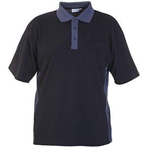 Hydrowear 04501 Tolbert Poloshirt met borstzak, 65% Polyester/35% Katoen, Klein formaat, Grijs/Zwart