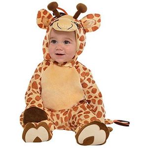 amscan 9902076 Baby Giraffe Kostuum met afneembare hoodie - Leeftijd 0-6 Maanden - 1 PC