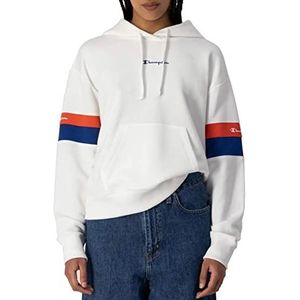 Champion Legacy Heritage Block Powerblend sweatshirt met capuchon, wit, S voor dames