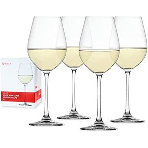 Spiegelau 4-delige set witte wijnglazen, wijnglazen, kristalglas, 465 ml, Salute, 4720172