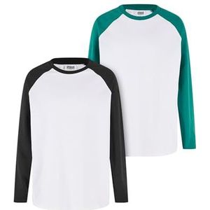 Urban Classics - Organic Oversized Raglan 2-pack Kinder Longsleeve shirt - Kids 110/116 - Multicolours