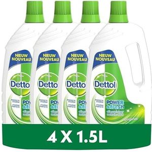 Dettol - Power en Fresh Allesreiniger Original 4 x 1,5 Liter Grootverpakking