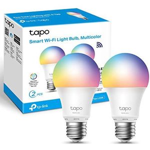 TP-Link Tapo Smart Bulb, Smart WiFi LED Light, E27, 8.7W, Works with Amazon Alexa(Echo and Echo Dot), Google Home, Colour-Changeable, No Hub Required - Tapo L530E(2-pack)[Energy Class F]