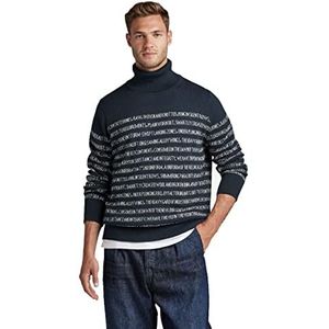 G-STAR RAW Dames Jacquard Turtle Knit Pullover Sweater, Multicolor (Salute/Milk Stripe 8403-D517), M