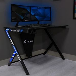 X-Rocker Speeltafel, staallegering, zwart/blauw, normaal