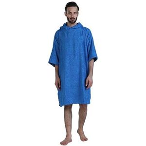 ALLEN & MATE Handdoek poncho met capuchon voor volwassenen, 100% badstof katoenen omkleedjas met capuchon en zakken voor strand, zwemmen