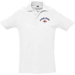 Supportershop Polo wit Engeland Unisex