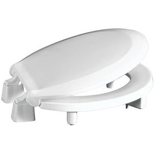 Centoco 3L440STS-001 Plastic ronde toiletbril met gesloten voorkant, wit