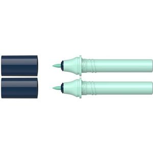 Schneider 040 Paint-It Twinmarker cartridges (Round Tip - rond, kleurintensieve inkt op waterbasis, voor gebruik op papier, 95% gerecyclede kunststof) turquoise 034