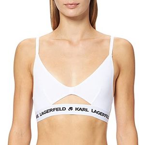 KARL LAGERFELD Dames Peephole Beha Met Karl-Logo, Wit, M