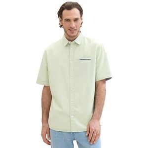 TOM TAILOR heren overhemd, 35418 - groene gekleurde stippen structuur, XXL