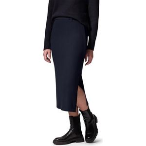 Midi-rok met rip-structuur, blauw (deep blue), 38W
