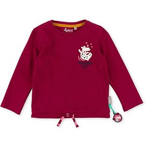 Sigikid Mini T-shirt met lange mouwen voor meisjes, van biologisch katoen, rood/effen, 110