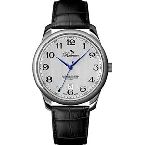 Bellevue Analoog digitaal horloge voor heren, automatisch, met niet-toepasbare armband, S0367555, Meerkleurig, Strepen