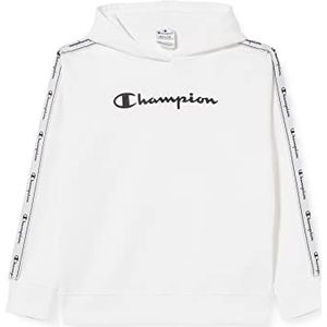 Champion Tape Mania Sweatshirt met capuchon voor meisjes, Wit, 3-4 ans/XXS