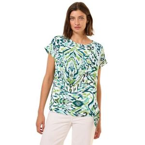 CECIL - Blouse - Grafisch Dessin - Ronde Halslijn - Linnenmix