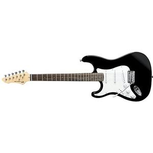 PURE GEWA E-gitaar zwart, linkshandig RC-100