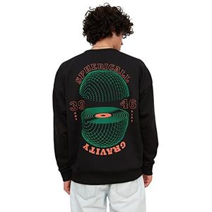 Trendyol Heren Plain Regular Sweater, Zwart, XS, Zwart, XS