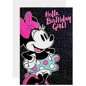 Hallmark Minnie Mouse Verjaardag Meisje Kaart 'Fabulous' - Medium (Oud Model)