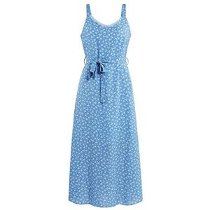 myMo tuffgirl dames maxi-jurk met bloemenprint 12522850-TU02, blauw, L, Maxi-jurk met bloemenprint, L