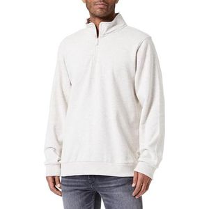 Koton Sweatshirt met lange mouwen voor heren, halve rits, hoge hals, 031 (grijs), L