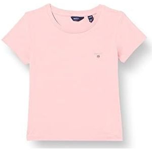 GANT Fitted Original Ss T-shirt voor meisjes, Preppy pink., 134 cm