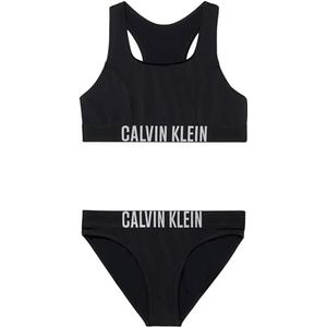 Calvin Klein Meisjes Bralette Bikini Set Nylon, Pvh Zwart, 10-12 jaar, Pvh Zwart, 10-12 jaar