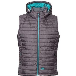 Trespass Aretha, Carbon, L, Warm Padded Jacket with Removable Hood for Ladies, Grey, 14