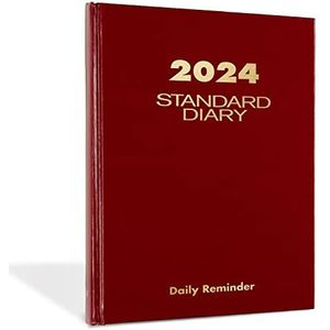 AT-A-GLANCE 2024 Dagboek, Standaard Dagboek, 5-3/4"" x 8-1/4"", Klein, Rood (SD3891324)