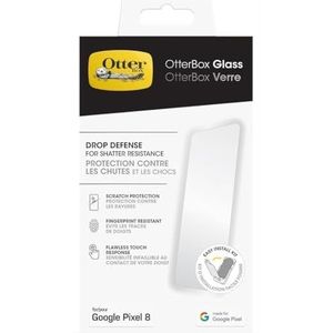 OtterBox Glass-screenprotector voor Google Pixel 8, gehard glas, krasbescherming, bescherming tegen vallen en splinters