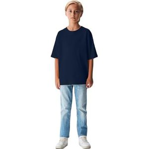 LTB Jeans T-shirts voor jongens Letene T-shirt met korte mouwen met LTB-logo print in blauw maat - 104CM, Dress Blues 12985, 104 cm