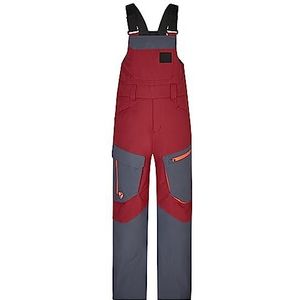 Ziener AKANDO-BIB Skibroek voor jongens, sneeuwbroek, waterdicht, warm, met bandjes, rode cabine, 176