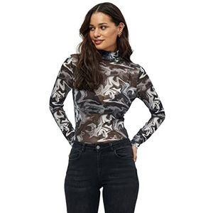 Minus Coltrui voor dames, Zwarte Swirl Print, 32 NL