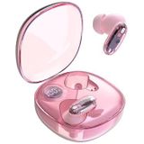 Mars Gaming MHIB2, Bluetooth 5.4 Oordopjes, Indringend Geluid, Ergonomisch Halftransparant en Ultracompact Ontwerp, 24 Uur Afspeeltijd, Draadloze Oordopjes met Oplaadcase en LED-indicator, Roze​