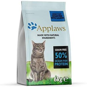 Applaws Komplett und Getreide frei trocken Erwachsene Katze Essen, Ozean Fisch mit Lachs, 6 kg Tasche