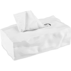 Essey Wiky Cube II doos voor cosmetische tissues, rechthoekige tissuedispenser, design tissuedoos, wit