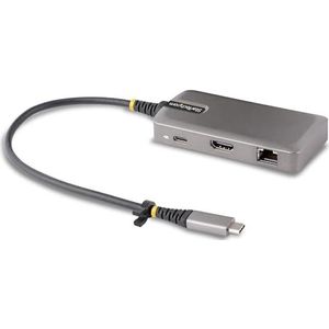 StarTech.com USB-C Multiport Adapter, 4K 60Hz HDMI, HDR, 2-Port 5Gbps USB 3.0 Hub, 100W Power Delivery Pass-Through, GbE, USB Type C Mini Docking Station, Windows/macOS/ChromeOS (103B-USBC-MULTIPORT)