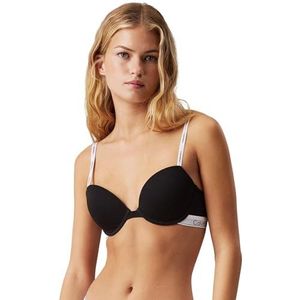 Calvin Klein Dames licht gevoerde stretch Demi Cup BH, Zwart (zwart), 85B