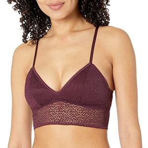 DKNY Modern Lace Racerback Longline Bralette damesbeha, moerbeien, XL