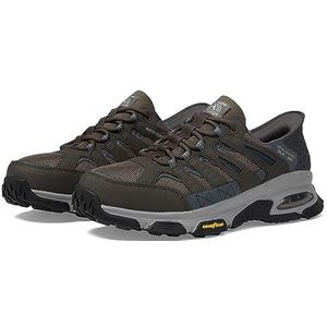 Skechers Skech-air Envoy Emissary Hands Free Slip-ins Sneaker voor heren, Grijs/Bruin, 44 EU