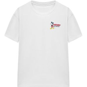 mandarin creative ltd Mickey Mouse Friends klassiek dames T-shirt, wit, medium, Wit, M