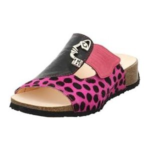 Think Mizzi 9260 Damesslippers, chroomvrij gelooid, duurzame pantoletten, fuchsia/combi 9260, 35 EU