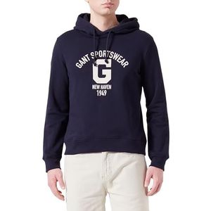 GANT REG Logo Hoodie, evening blue, S