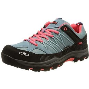 CMP Rigel Low Shoes Kids Wp Trekking-schoenen voor kinderen, Groen Fluo Rood Clorophilla Red Fluo, 41 EU